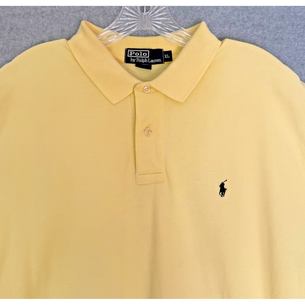 Polo Ralph Lauren Golf Polo Shirt Mens XL Yellow Short Sleeve Casual 100% Cotton